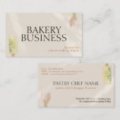 Ivory Shadow Pastry Spoon Spatula Chef Bake Visitekaartje (Voorkant / Achterkant)