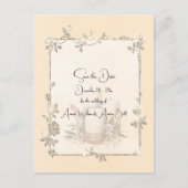 Ivory Shiny Elegant Sparkly Save the Date Briefkaart (Voorkant)