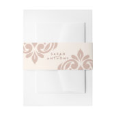 Ivory Sienna Classic Elegant Script Wedding Uitnodigingen Wikkel (Voorkant Voorbeeld)