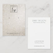 Ivory Silver Sparkle Glitter-Logo Veroorbaar beeld Visitekaartje (Voorkant / Achterkant)