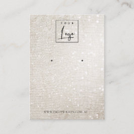 Ivory Silver Sparkle Glitter-Logo Veroorbaar beeld Visitekaartje