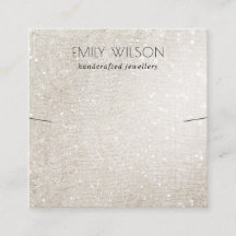 Ivory Silver Sparkle Glitter Shiny Eariny Display