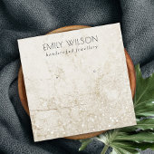 Ivory Silver Sparkle Glitter Shiny Eariny Display Vierkante Visitekaartje