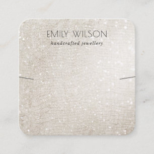 Ivory Silver Sparkle Glitter Shiny Winy Wasting Di Vierkante Visitekaartje