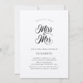 Ivory Simple Modern Miss to Mrs Vrijgezellenfeest Kaart (Voorkant)