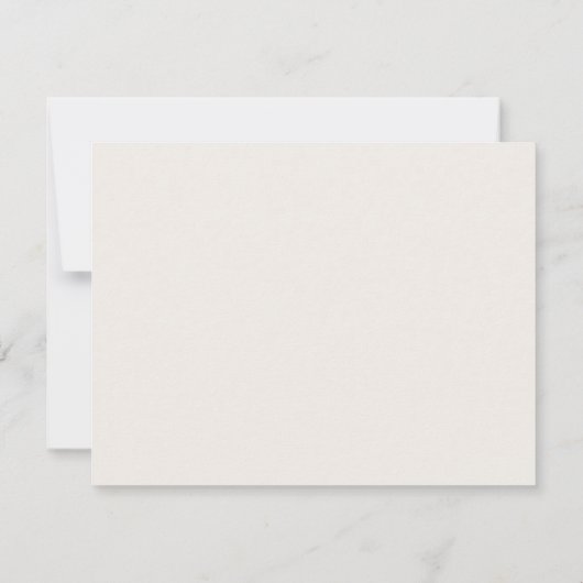 ivory, Single Initial  Black Border Note card Kaart (Achterkant)
