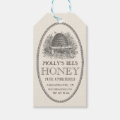 Ivory Skep Honey Label met fancy grens Cadeaulabel (Voorkant)