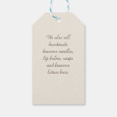 Ivory Skep Honey Label met fancy grens Cadeaulabel (Achterkant)