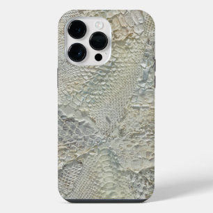 Ivory Slangenhuid iPhone 14 Hoesje iPhone 14 Pro Max Hoesje