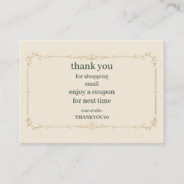 Ivory Small Business Coupon Code Insteekkaart Informatiekaartje