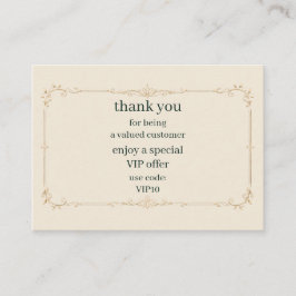 Ivory Small Business VIP Aanbieding Insteekkaart Informatiekaartje