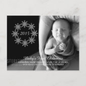 Ivory Snowflake Wreath Holiday Foto Briefkaart (Voorkant)