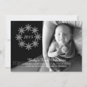 Ivory Snowflake Wreath Holiday Foto Flat Kaart (Voorkant)