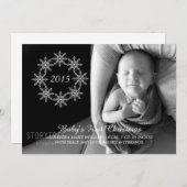 Ivory Snowflake Wreath Holiday Foto Flat Kaart (Voorkant / Achterkant)