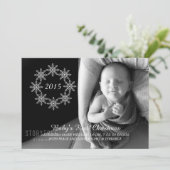 Ivory Snowflake Wreath Holiday Foto Flat Kaart (Staand voorkant)