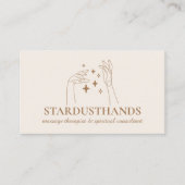 Ivory Spirituele sterren Hands Therapy Body Massag Visitekaartje (Voorkant)