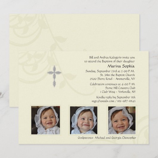 Ivory Splendor Fotouitnodiging Kaart (Voorkant / Achterkant)