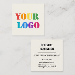 Ivory Square Voeg uw logo toe Contact Visitekaartj Vierkante Visitekaartje
