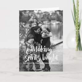 Ivory Starry Making Spirits Bright Vakantie Foto Feestdagen Kaart