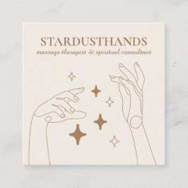 Ivory Stars Genezende Energie Handen Therapie Mass Vierkante Visitekaartje
