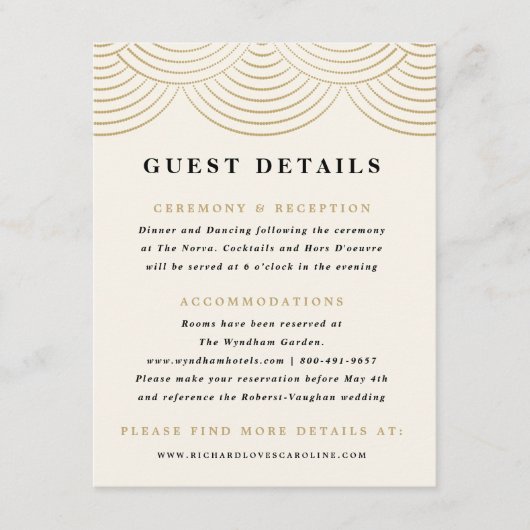 Ivory String Lights Gast Detail Behuizing Kaart (Voorkant)