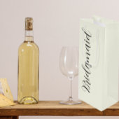 Ivory Stylized Script Wedding Bridesmaid Wijn Cadeautas