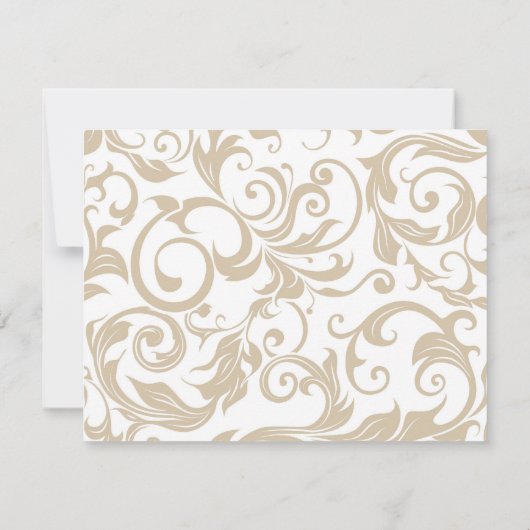 Ivory Swirl Rehearsal Dinner Kaart (Achterkant)