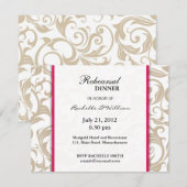 Ivory Swirl Rehearsal Dinner Kaart (Voorkant / Achterkant)