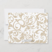 Ivory Swirl-repetitie Inwendige Kaart met Paars (Achterkant)