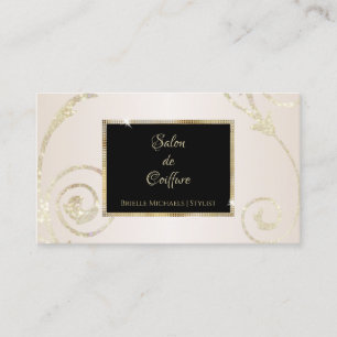 Ivory Swirl Zwarte Salon Visitekaartje