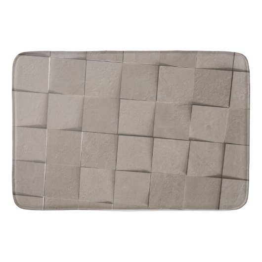 Ivory-tan-vierkant vierkant zandbeige tegel badmat (Voorkant)