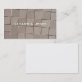 Ivory-tan-vierkant vierkant zandbeige tegel visitekaartje (Voorkant / Achterkant)