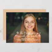 Ivory Tassel Worth Hassle Foto Afstuderen Aankondiging (Voorkant / Achterkant)