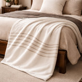 Ivory Taupe Drift Fleece Blanket