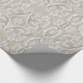 Ivory & Taupe  kant Cadeaupapier (Hoek)