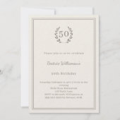 Ivory taupe monogram minimalist elegant luxury kaart (Voorkant)