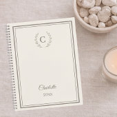 Ivory taupe Monogram Personalized Quiet Luxury Planner