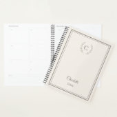 Ivory taupe Monogram Personalized Quiet Luxury Planner (Display)