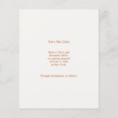 Ivory terracotta photo wedding Save the Date Flyer (Achterkant)
