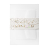 Ivory Terracotta Wedding Invitation Uitnodigingen Wikkel (Voorkant Voorbeeld)