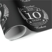 Ivory Traditional bruiloft 10 jaar Cadeaupapier (Rol Hoek)