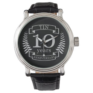 Ivory Traditional bruiloft 10 jaar Horloge