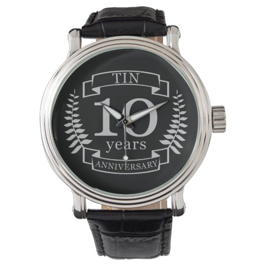 Ivory Traditional bruiloft 10 jaar Horloge (Voorkant)