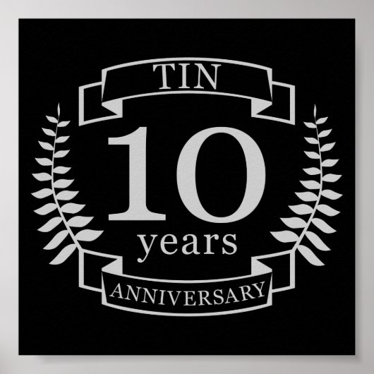 Ivory Traditional bruiloft 10 jaar Poster (Voorkant)