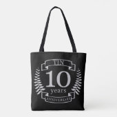 Ivory Traditional bruiloft 10 jaar Tote Bag (Achterkant)