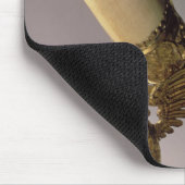 Ivory tusk drink hoorn met zilverkieuwingen muismat (Hoek)