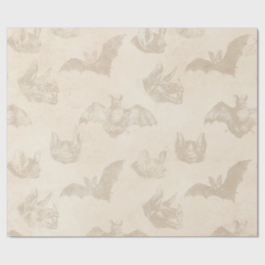 Ivory Vampyre Vleermuizen Cadeaupapier (Vlak)
