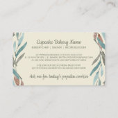 Ivory Vanilla Bakery Flowers Cake Pastry Visitekaartje (Achterkant)