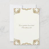 Ivory Victorian Christian Wedding RSVP Card (Achterkant)
