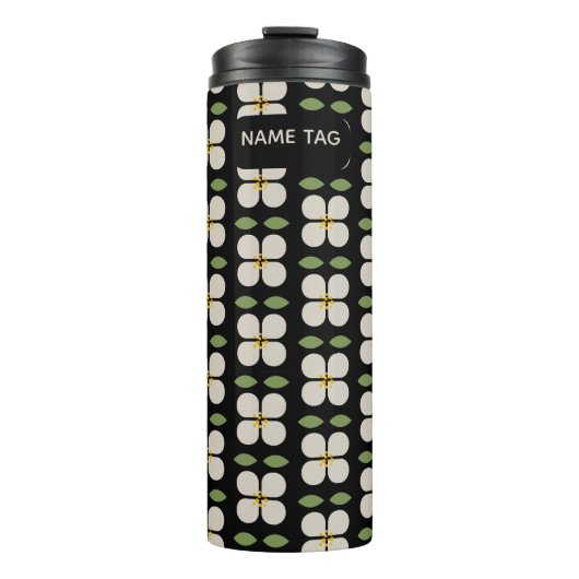 Ivory Vines Floral Thermal Tumbler Thermosbeker (Voorkant)